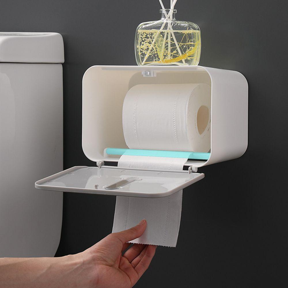 Populer Tempat Kertas Toilet Aksesori Kamar Mandi Tidak Meninju Dinding Dapur Penyimpanan Kertas Roll/ Dispenser Kertas Serut