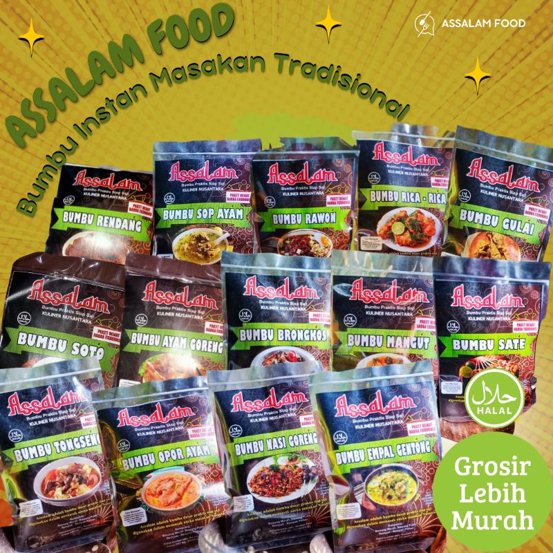 

ASSALAM Bumbu Instan Masakan Tradisional 100% Alami Tanpa Pengawet