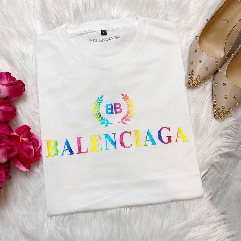KAOS RAINBOW BRENDED IMPORT MIRROR ORIGINAL 1:1 BALENCIAGA