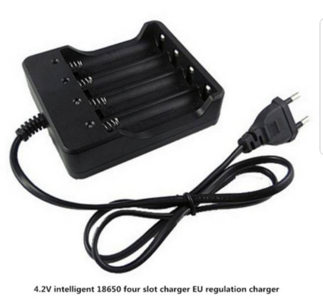 charger 18650 slot 4 baterai batre casan 18650 kapasitas 4 slot kabel dinding praktis fast charging