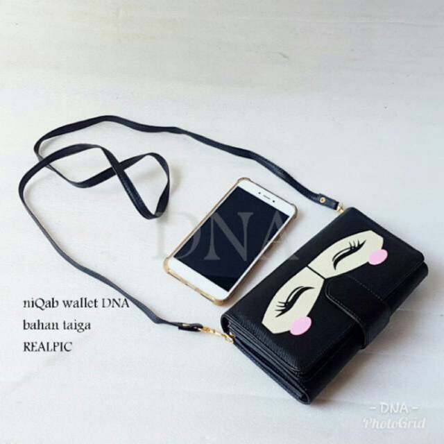 Dompet wanita hijab niqab/dompet selempang/tas handphone mini/dompet handphone