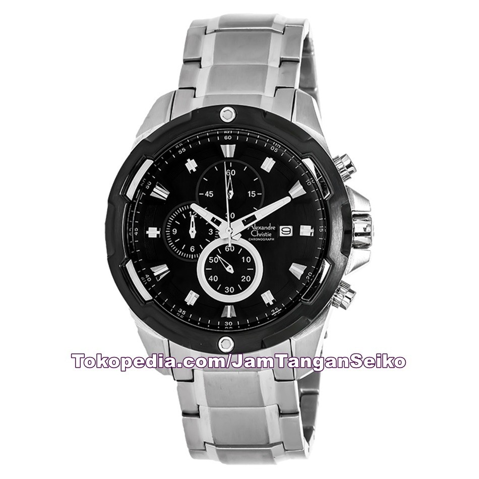 Jam Tangan Pria Alexandre Christie AC 6305 MC BTBBA Chronograph