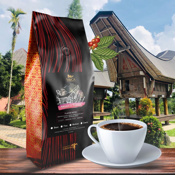 

kopi-biji- woca kopi arabika toraja 150 gram - fine -biji-kopi.