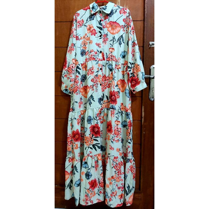 Dress Gamis Bangkok Hijau Mint Cantik