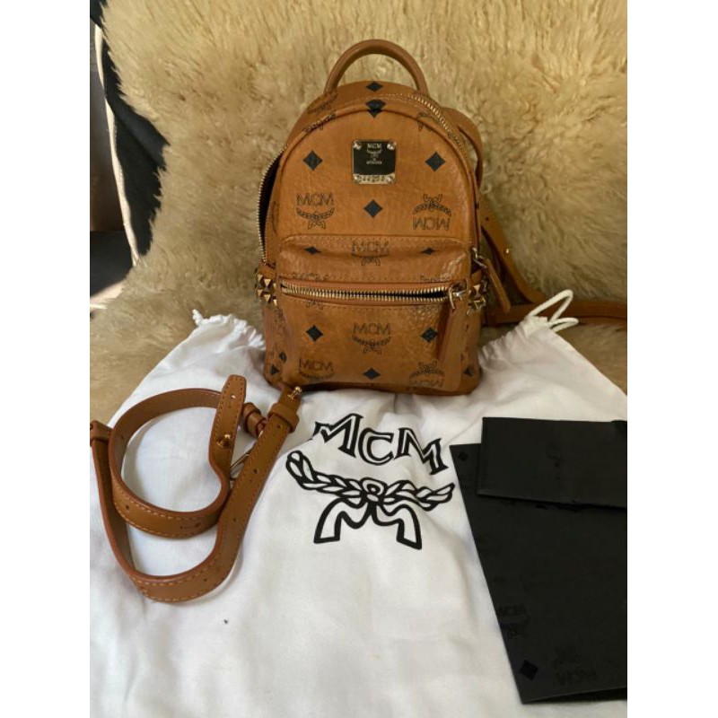 tas MCM bebeboo cognac authentic