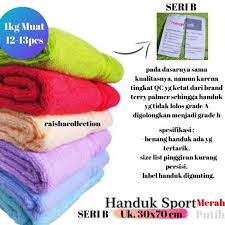 RC Merah PutihHanduk Muka/Handuk Sport/Handuk Leher Ukuran 30x70