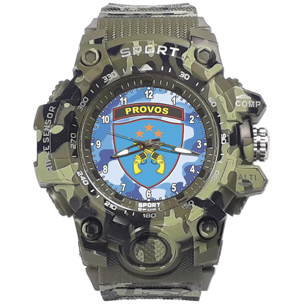 {Istimewa} Jam Tangan LOGO PROVOS 3 Hijau Army Water Resistant