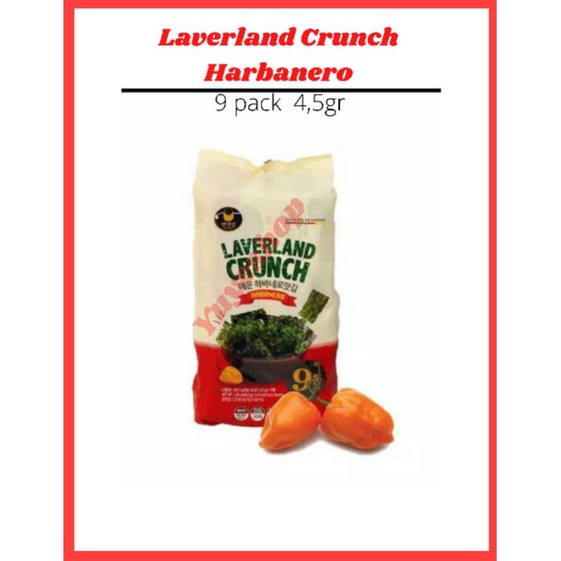 

Manjun Seaweed Laverland Crunch Harbanero 40,5gr - Gim seaweed Korea [Nori Korea]