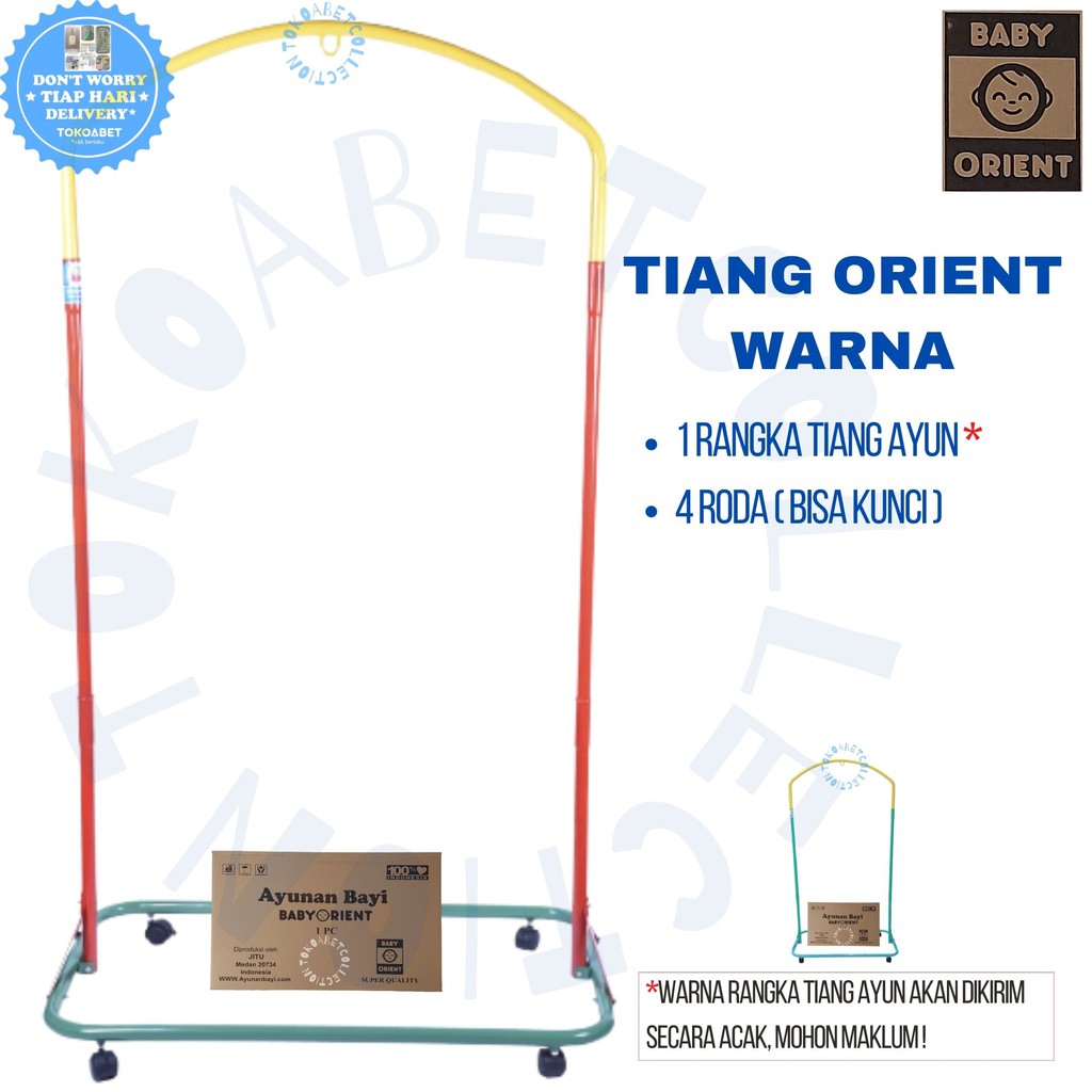 PROMO ORIENT PER 5 Perlengkapan bayi kain ayunan bayi tempat tidur bayi tiang ayunan cat ORIENT dan ayunan karakter SET PER 5 dan SAFETY BELT TOKOABET