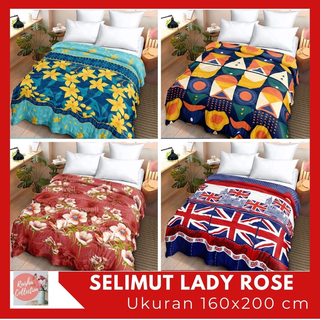 RC LADY ROSE Selimut ukuran 160X200 by Internal Group Super Soft