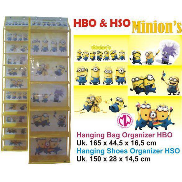 1 paket Hbo dan hso hanging bag shoes organizer rak  tas  