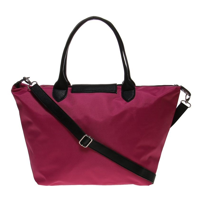 Dijual Zada Large Tote Nylon Bag - Fuschia Limited