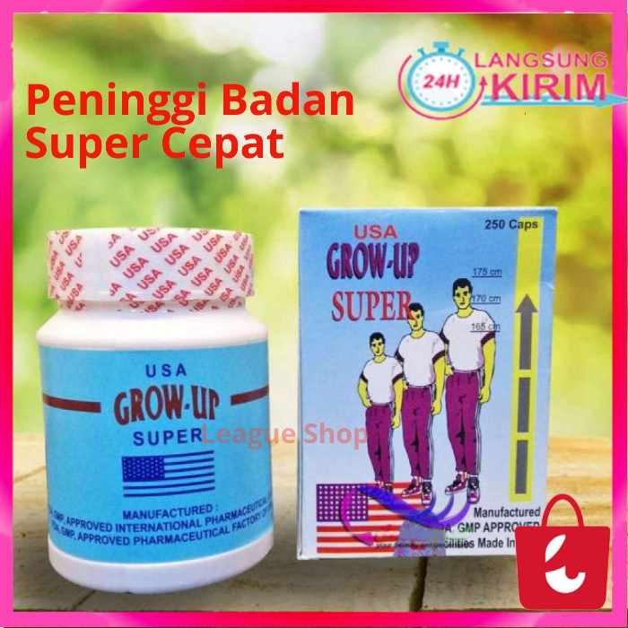 [Bisa COD] Super Grow UP USA Original Asli Obat Herbal Peninggi Badan Dewasa Super Cepat dan Ampuh