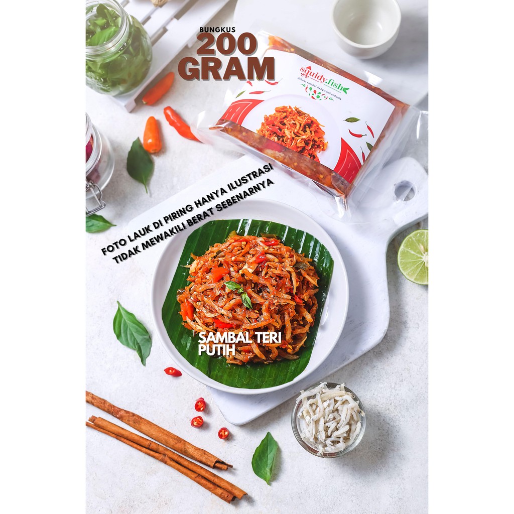 

Sambal Teri Putih (200 gram) - SQUIDYFISH