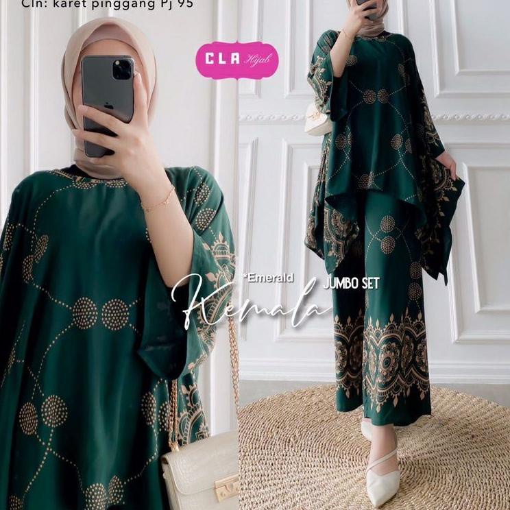 Hot Sell.. BEECOUTURE SETELAN RAYON JUMBO LD 130 CM BIG SIZE SET WAKA KEMALA RESLETING DEPAN BUSUI