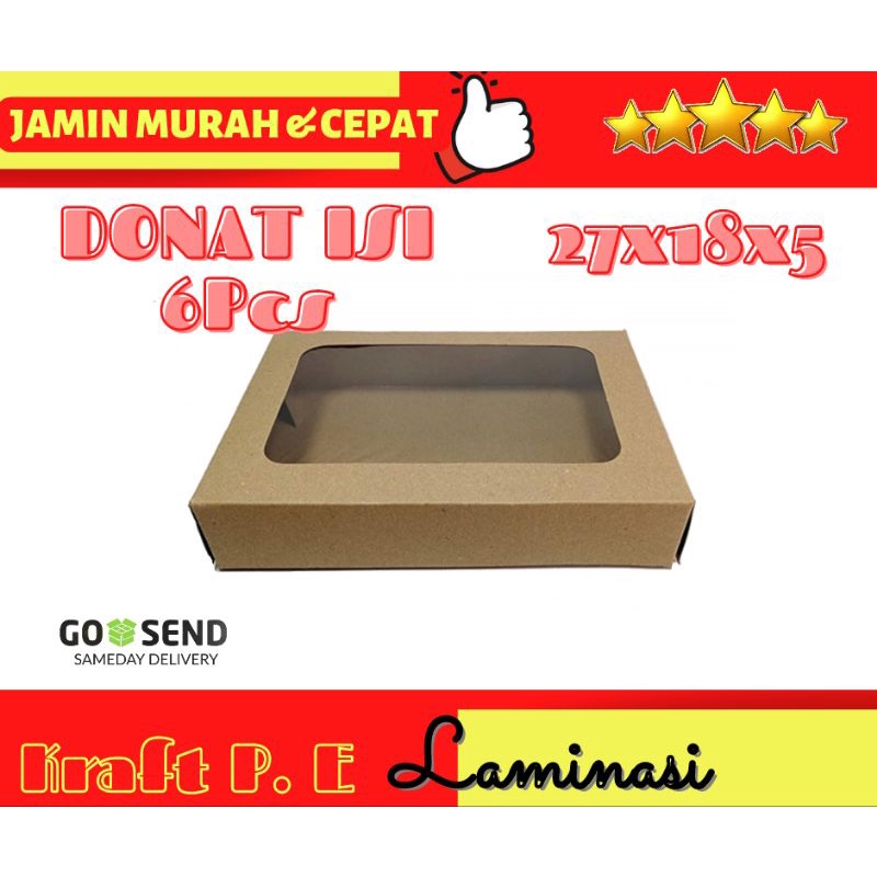 

Dus donat isi 6 | Dus 27x18x5 | Dus kue | Dus roti