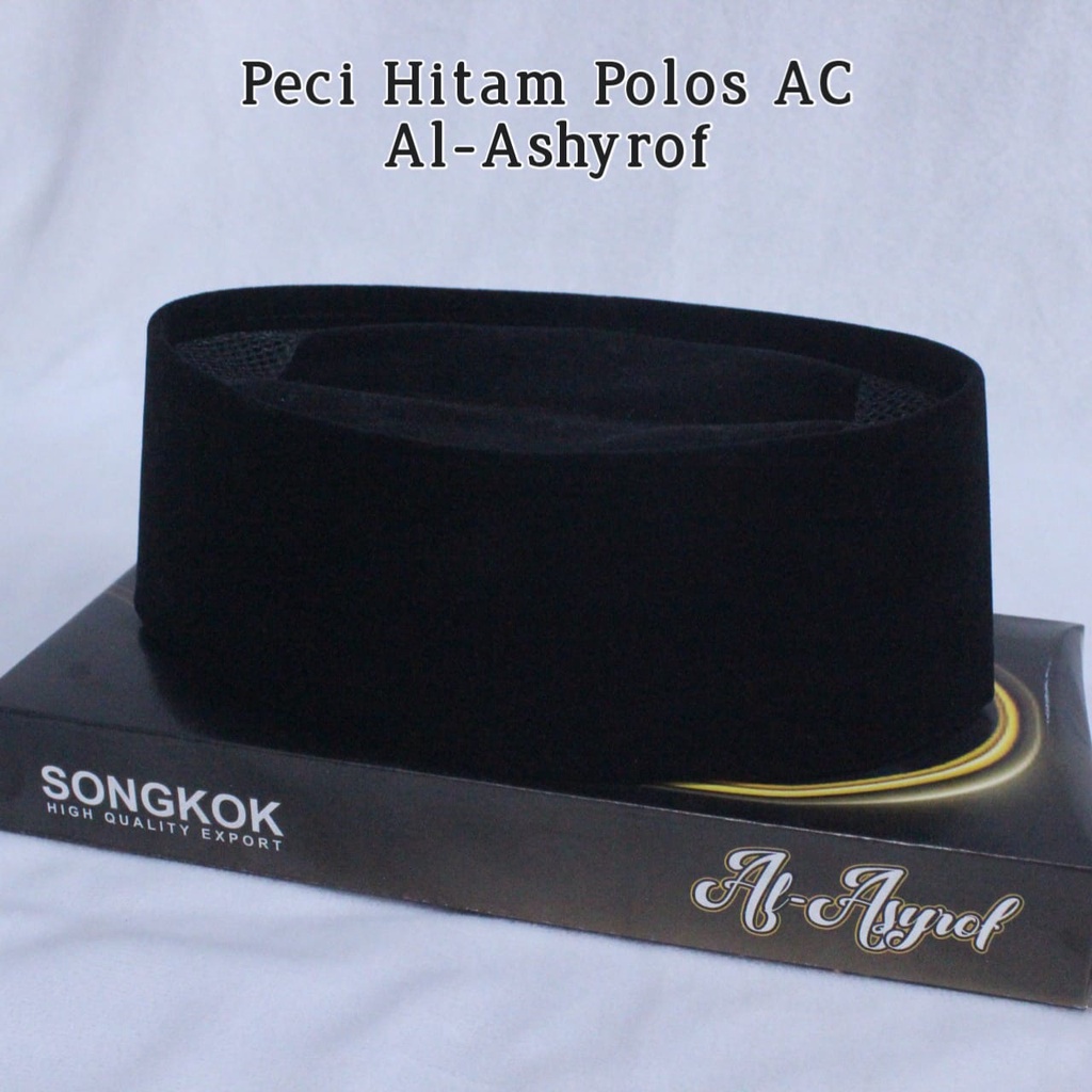 Peci Hitam Polos Ac Tinggi 7 , 9 , 10 Cm Export Quality