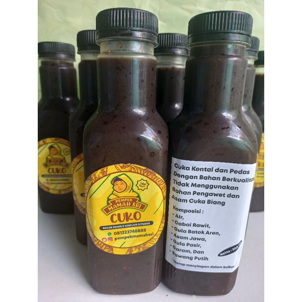

CUKA BOTOL 500 ML | Cuka Pempek kental dan pedas | cuka non asam biang | cuka asam jawa