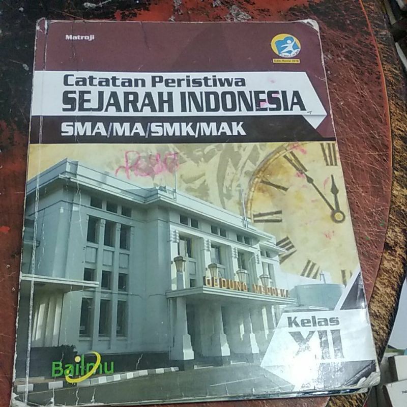 buku sejarah Indonesia SMA MA SMK MAK kelas 3-12 penerbit bailmu