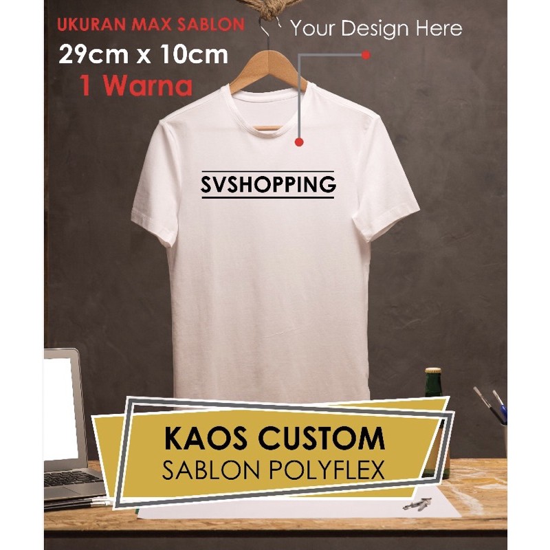 Kaos Custom Kata Tulisan Sablon Dtf Dan Polyflex Korea Satuan Katun