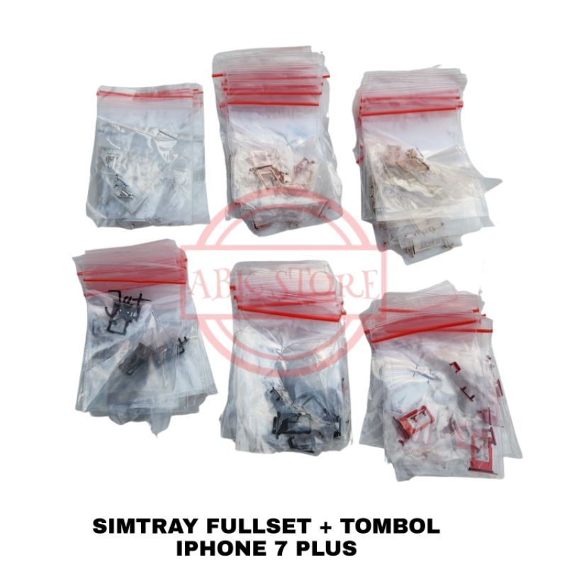 SLOT SIMCARD SIMTRAY SIMLOCK TEMPAT KARTU SIM FULLSET IP 7 PLUS TOMBOL VOLUME ON OFF SILENT