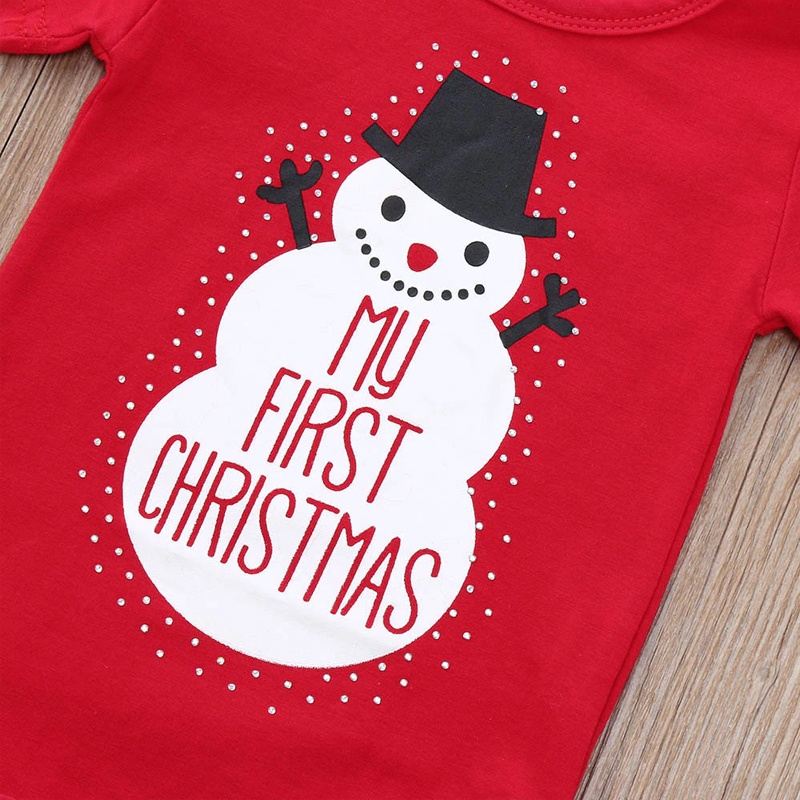 Jumper My First Christmas 2in1 HoHoHo Merry Christmas Ho Ho Ho Natal Romper set Hat 2in1 Baju Bayi Natal Santa Boneka Salju Santa's Little Helper Christmas Jumper Jumpsuit Santa Panjang Pajamas Babymaniashop
