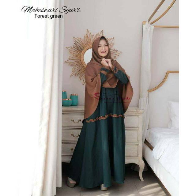 MAHESWARI SYAR'I SET KERUDUNG BY SAIMA HIJAB | GAMIS MAHESWARI SYAR'I  SET KERUDUNG BY SAIMA HIJAB