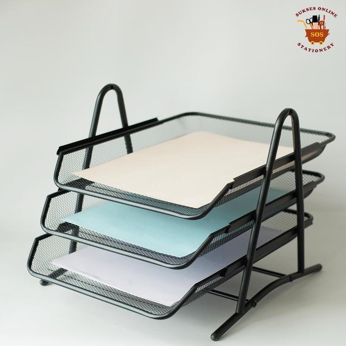 

Office & Stationery | Document Organizer | Sosc Letter Tray Besi 3 Susun Microtop Mt-118-3 / Rak Dokumen | Best Seller