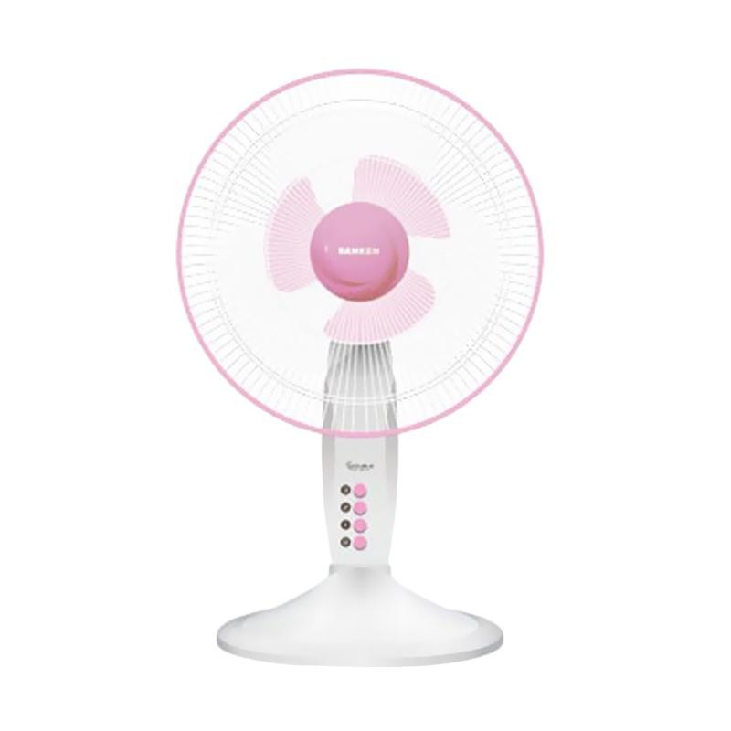 Sanken Kipas Angin FS-300BK/PI/GN Desk Fan [Double Blade/12 &amp; 7 Inch]