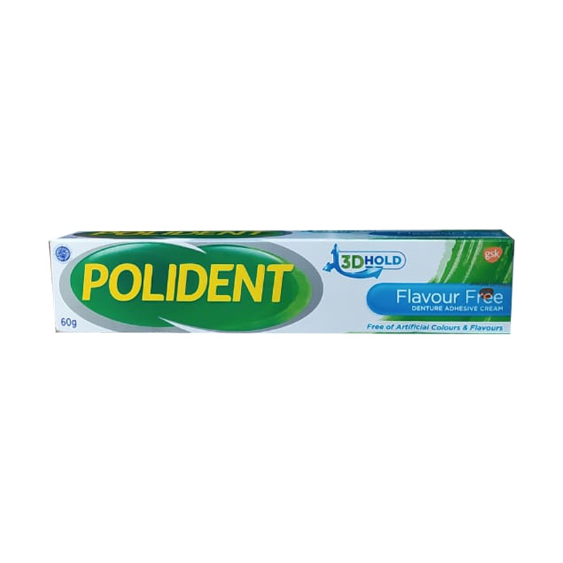 POLIDENT FLAVOUR FREE 60 GR - PEREKAT GIGI TIRUAN