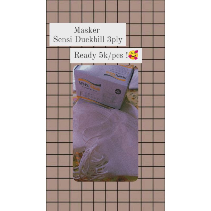 Masker medis sensi duckbill 3ply