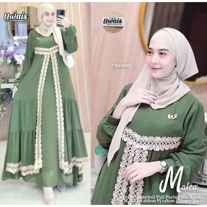 T-R Dress Ceruty Aplikasi Renda Terbaru 2022 / Malea Dress Maxi / Dress Renda Jumbo Wanita Terbaru / Dress Ceruty Polos /Dress Kondangan Aplikasi Renda / Dress Pesta Wanita Terbaru