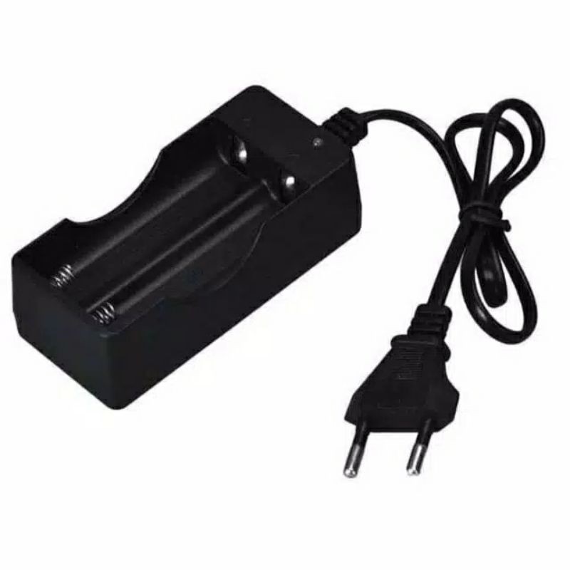 Dekstop Charger Universal 2 Slot baterai Senter Powerbank 18650 Mysunstore