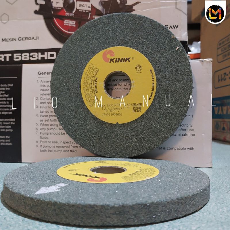 batu gerinda kinik 7 inch Grit 60 KINIK 1A 7" x 13 mm x 1-1/4" GC 60 LV batu gerinda 180 x 13 x 31
