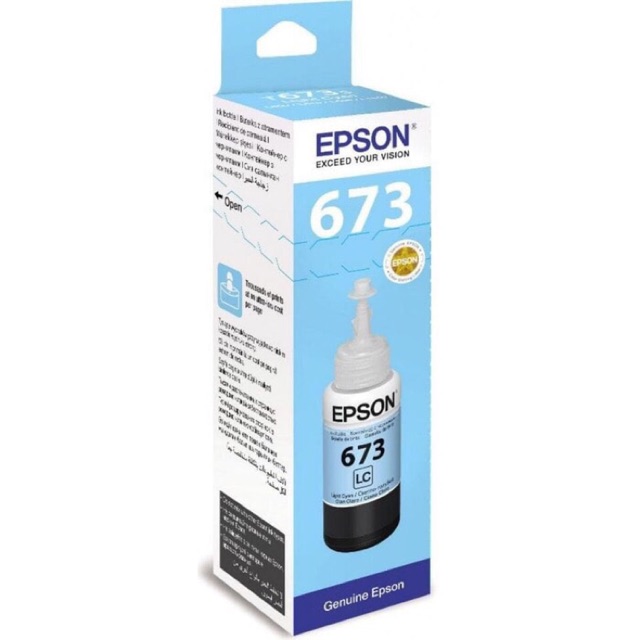 Tinta Epson Ink Original T673 / T 673 LIGHT CYAN L800 L805 L850 L1800