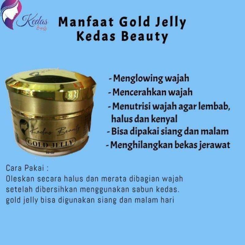 Cream Gold Jelly kedas Beauty Original Pemutih Wajah Dan Badan BPOM