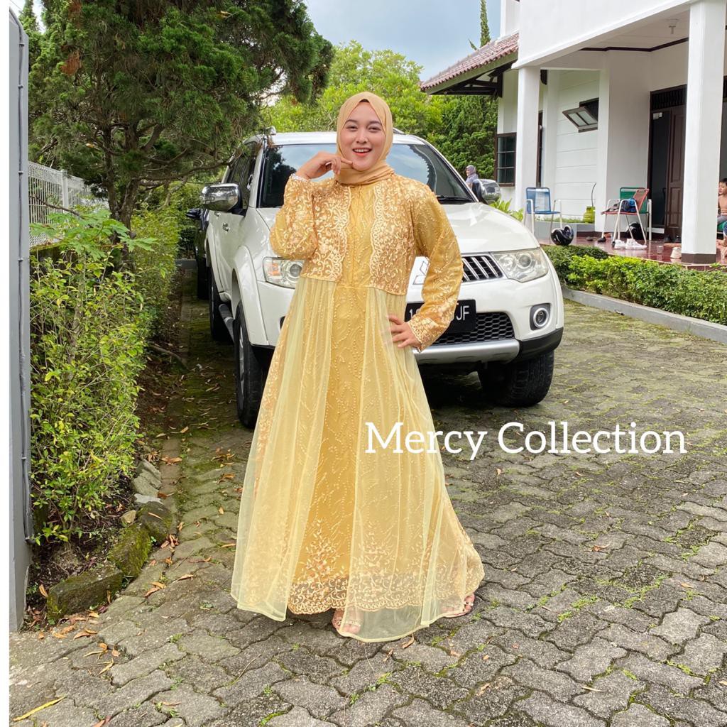 GAMIS BROKAT MERCY MUTIARA AISYAH MARSHA CERUTY FULL BRUKAT BEST SELLER MODIS KONDANGAN BRIDESMAID