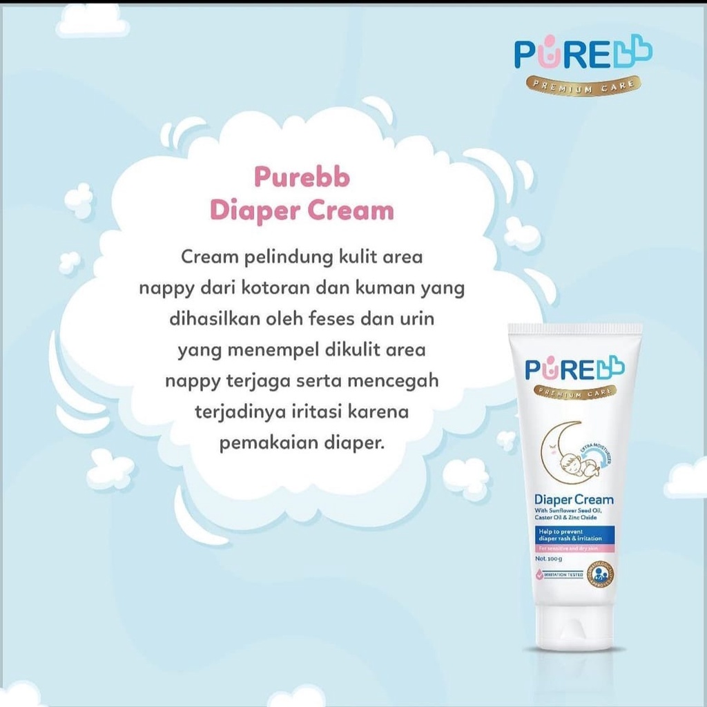 PURE BB DIAPER CREAM / CREAM POPOK / KRIM POPOK BAYI