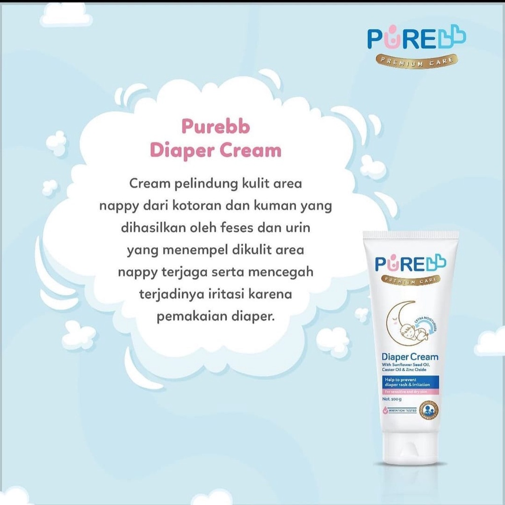 PURE BB DIAPER CREAM / CREAM POPOK / KRIM POPOK BAYI