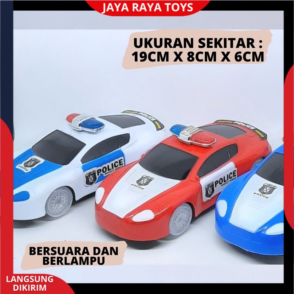 Mobil Polisi Ban Nyala Musik Lampu Police Car Mainan Anak Mobilan Polisi Baterai Bump And Go