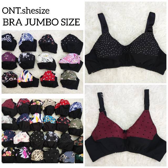 BRA JUMBO SIZE 42 CUP C D TANPA KAWAT BUSA