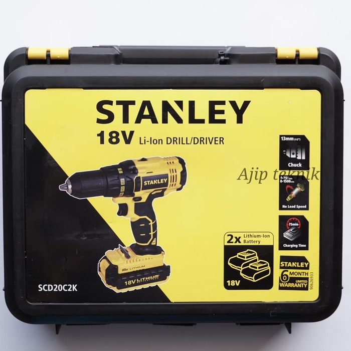 MESIN BOR BATERAI CORDLESS HAMMER DRILL SCH20C2K STANLEY SCH 20 C2K