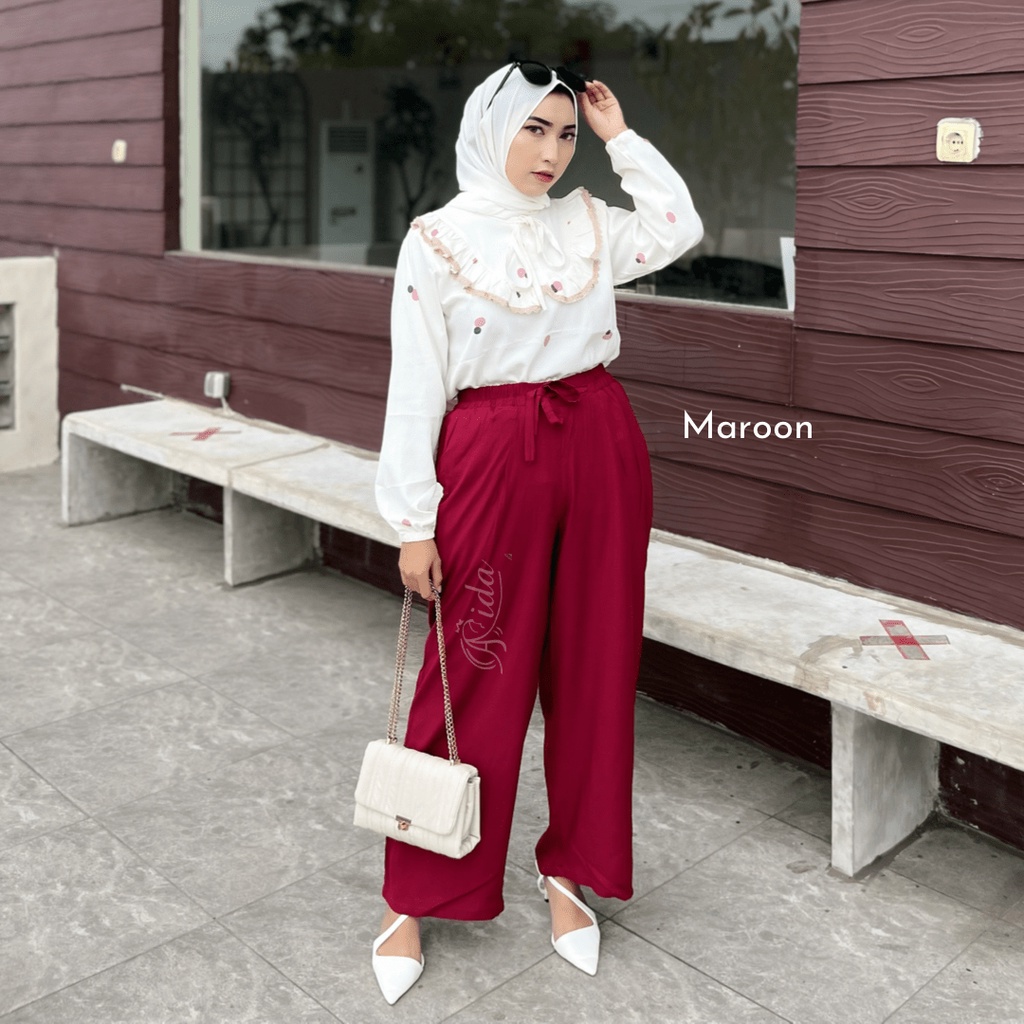 SIENA Celana Kulot Highwaist Rayon Twill Premium Pants