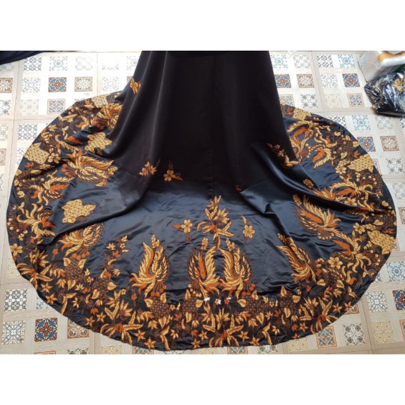 rok ekor satin batik cantik