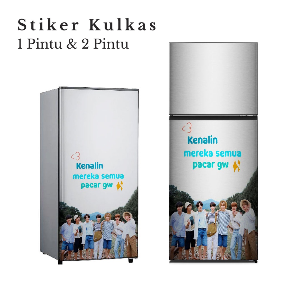 Stiker Kulkas 1 Pintu dan 2 Pintu motif BTS-2 - FM