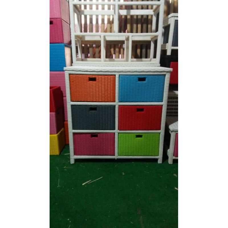 Laci rotan sintetis 6 atas