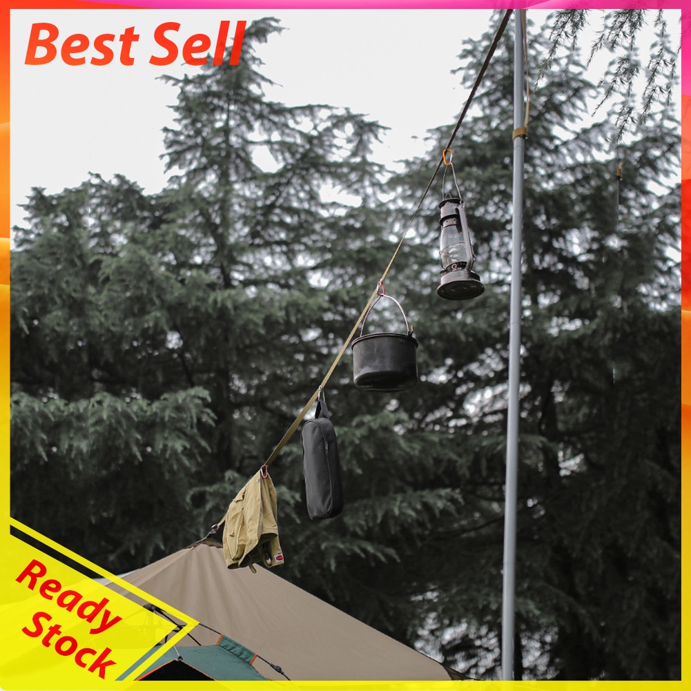 Tent Canopy Hang Lanyard Clothesline Outdoor Camping Hiking Rope w/ Buckle