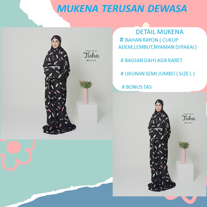 MUKENA MUKENAH TERUSAN DEWASA JUMBO RAYON