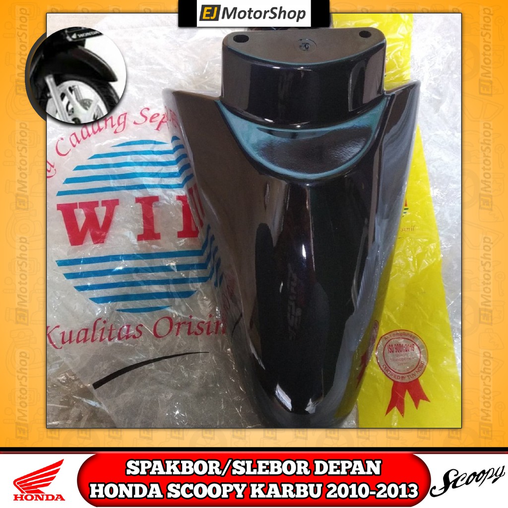 Spakbor Depan Honda Scoopy Karbu Hitam Item 2010-2013 | Slebor Depan Scoopy Karbu