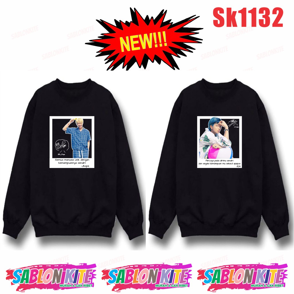 MURAH!!! HOODIE SWEATER KPOP QUOTE PERMISSION TO DANCE SK1132 JK V SG JIMIN JHOPE RM JIN UNISEX